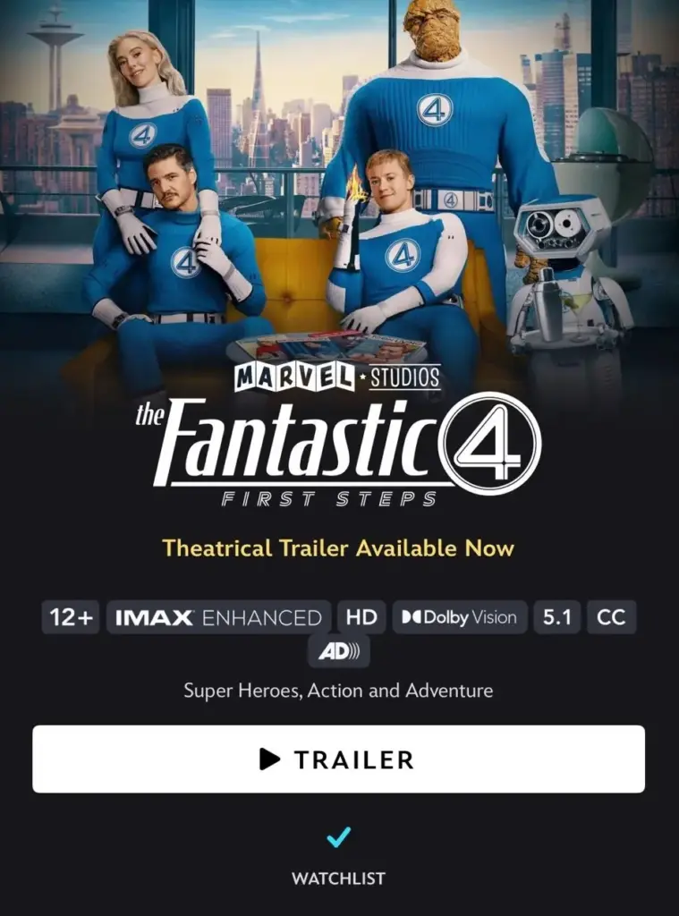 fantastic four page on disney+