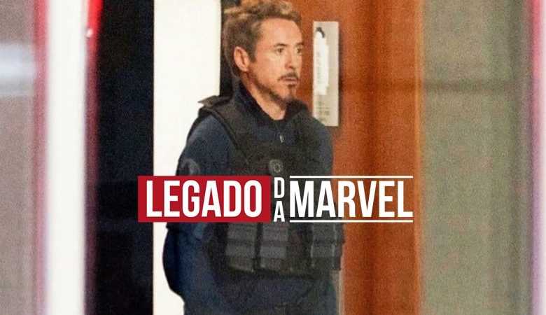 Tony Stark com roupa especial da SHIELD nos sets de Vingadores 4!
