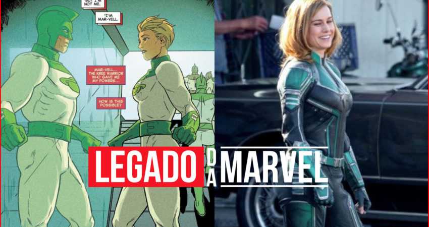  Entenda o porquê da Capitã Marvel estar de uniforme verde nos sets!