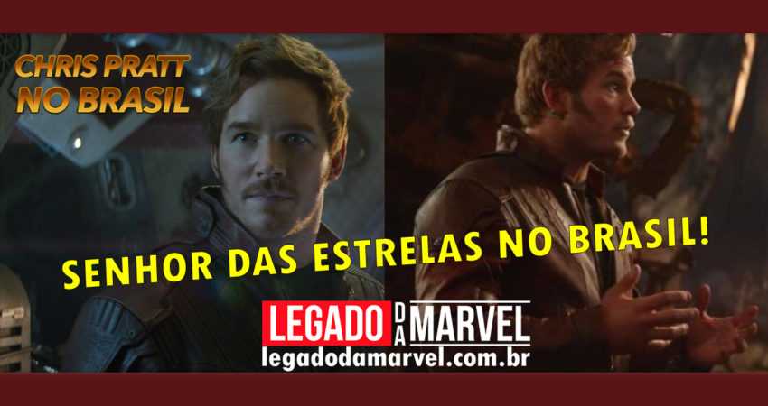 BUM! Chris Pratt vem ao Brasil promover Vingadores: Guerra Infinita!