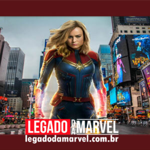 Capitã Marvel ganha anúncio gigante na Times Square, Nova York!