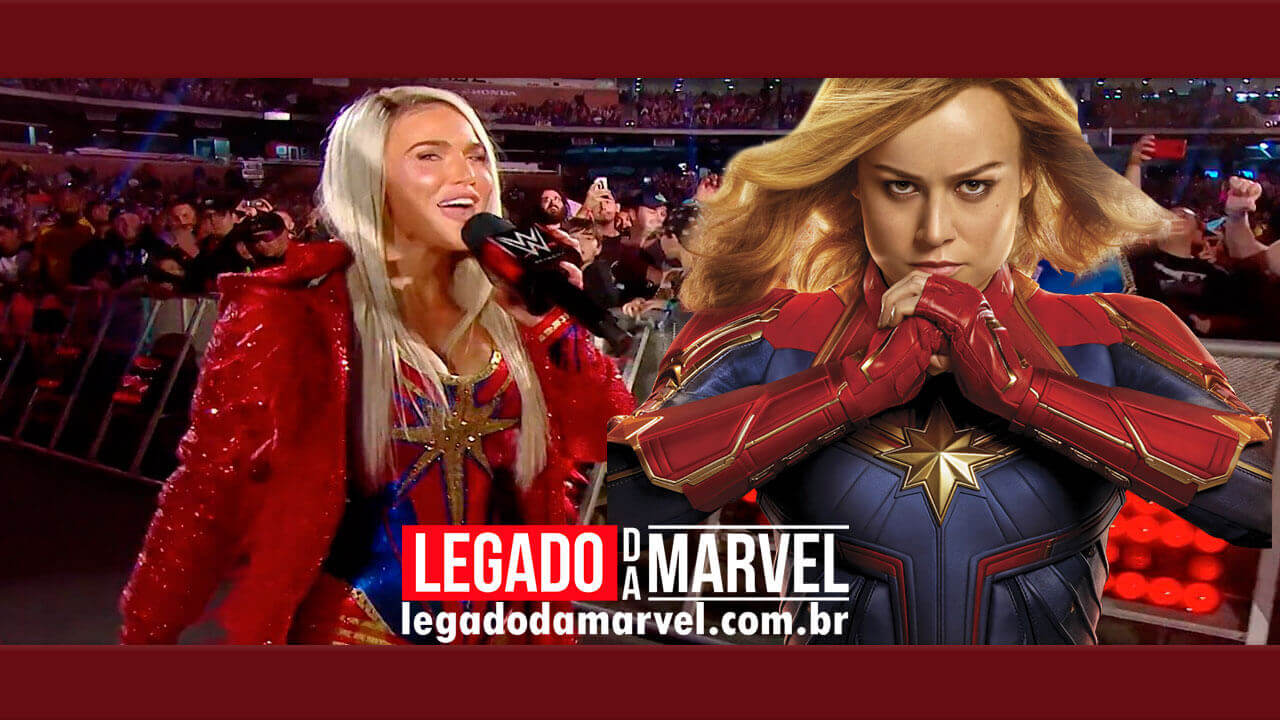 Lana, lutadora de WWE, sobe ao ringue com fantasia da Capitã Marvel