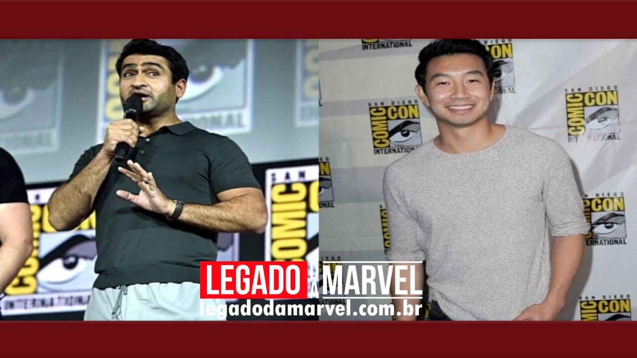 Kumail Nanjiani, de Eternos, dá conselho a Simu Liu, o Shang-Chi