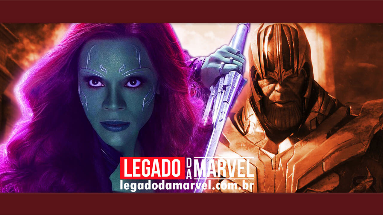 Gamora usa a armadura do Thanos em imagem de série da Marvel