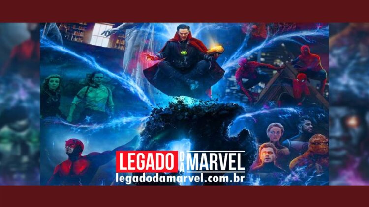 Doutor Estranho consertar o multiverso com Darkhold de WandaVision em nova arte legadodamarvel