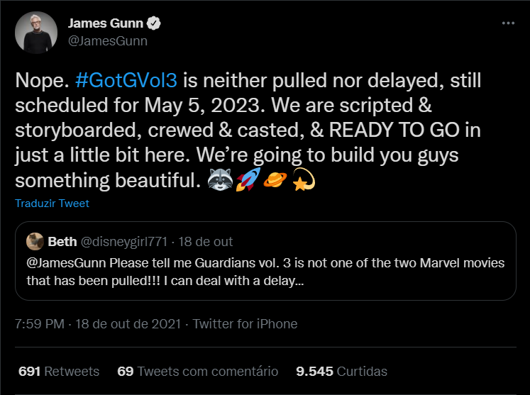 James Gunn faz promessa para fãs da Marvel - legadodamarvel