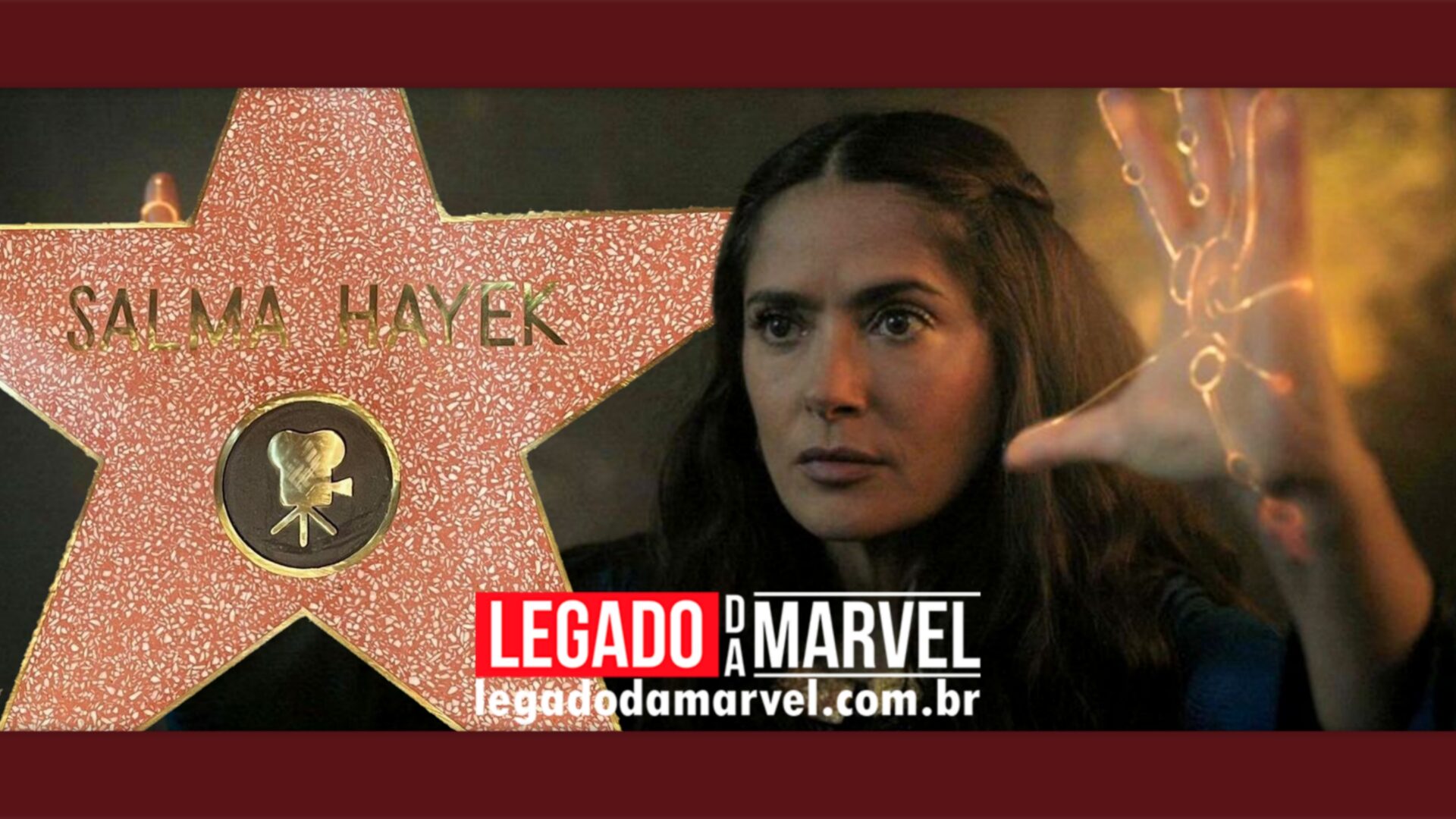  Salma Hayek, de Eternos, recebe sua estrela na calçada da fama