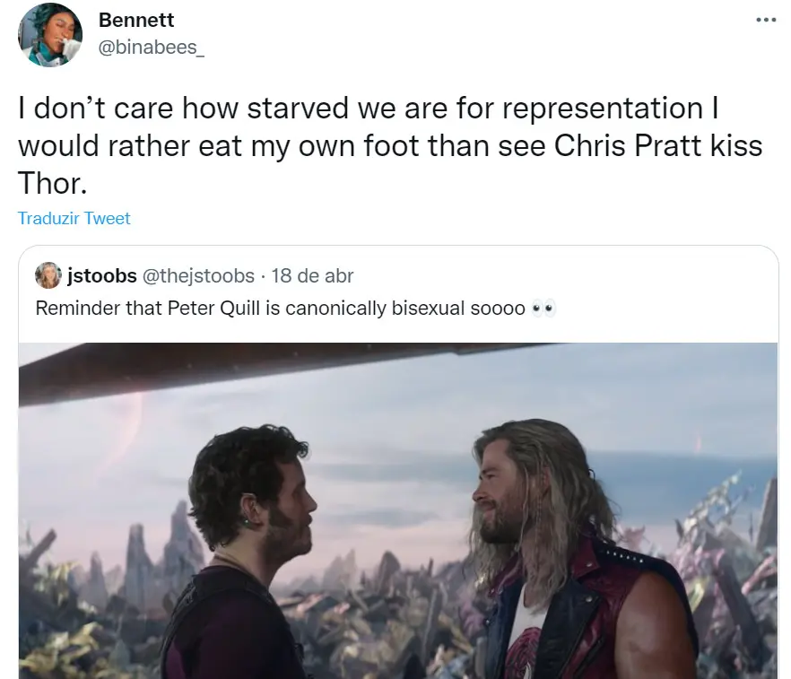 Fãs não queriam Chris Pratt em Thor 4.