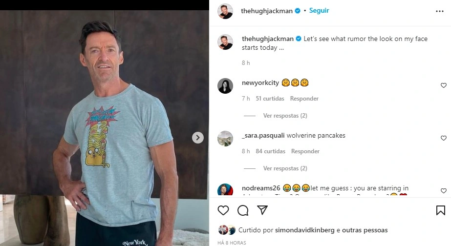 Post de Hugh Jackman zoa os rumores dos fãs