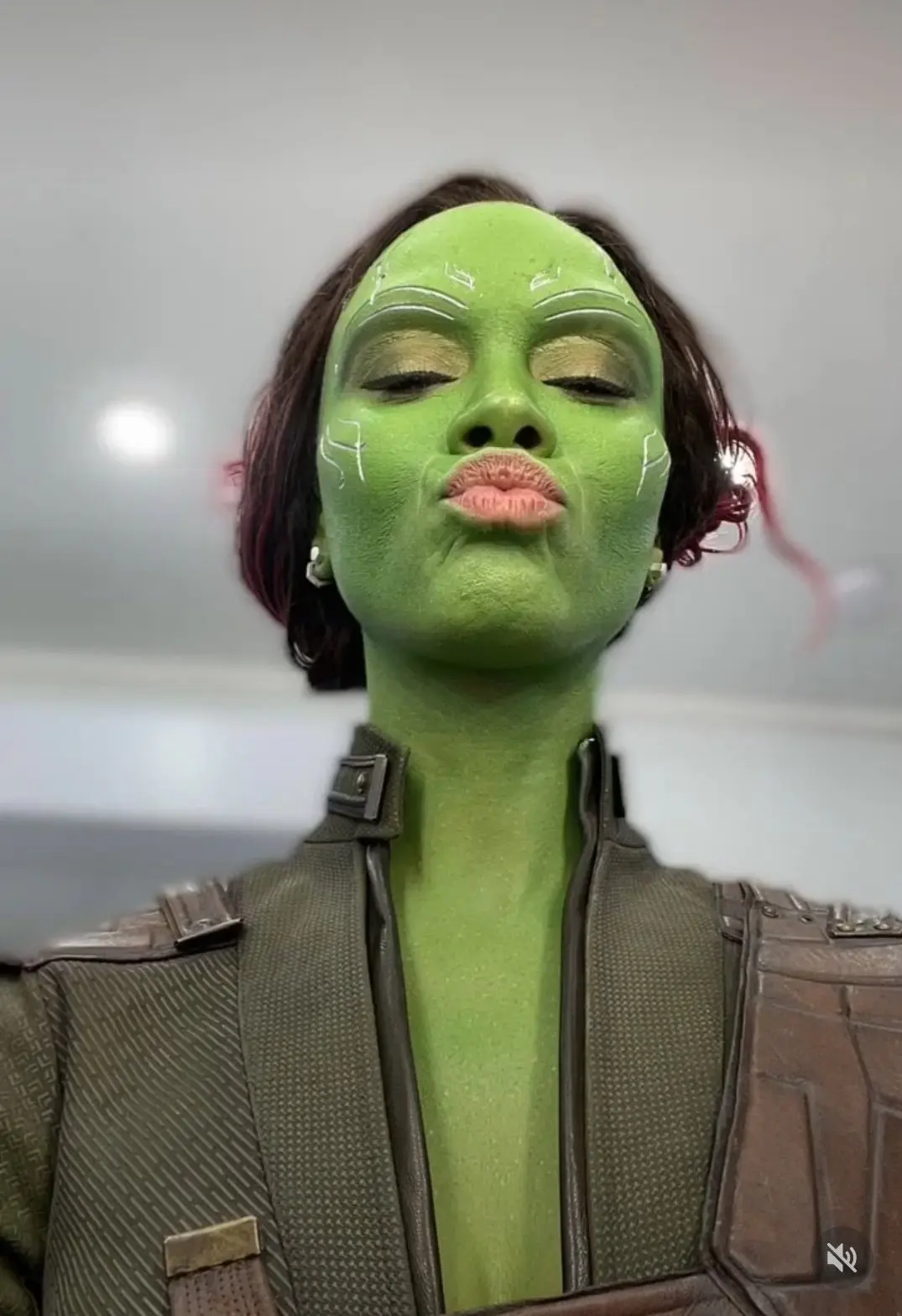 Zoe Saldana como Gamora em Guardiões da Galáxia Vol. 3.