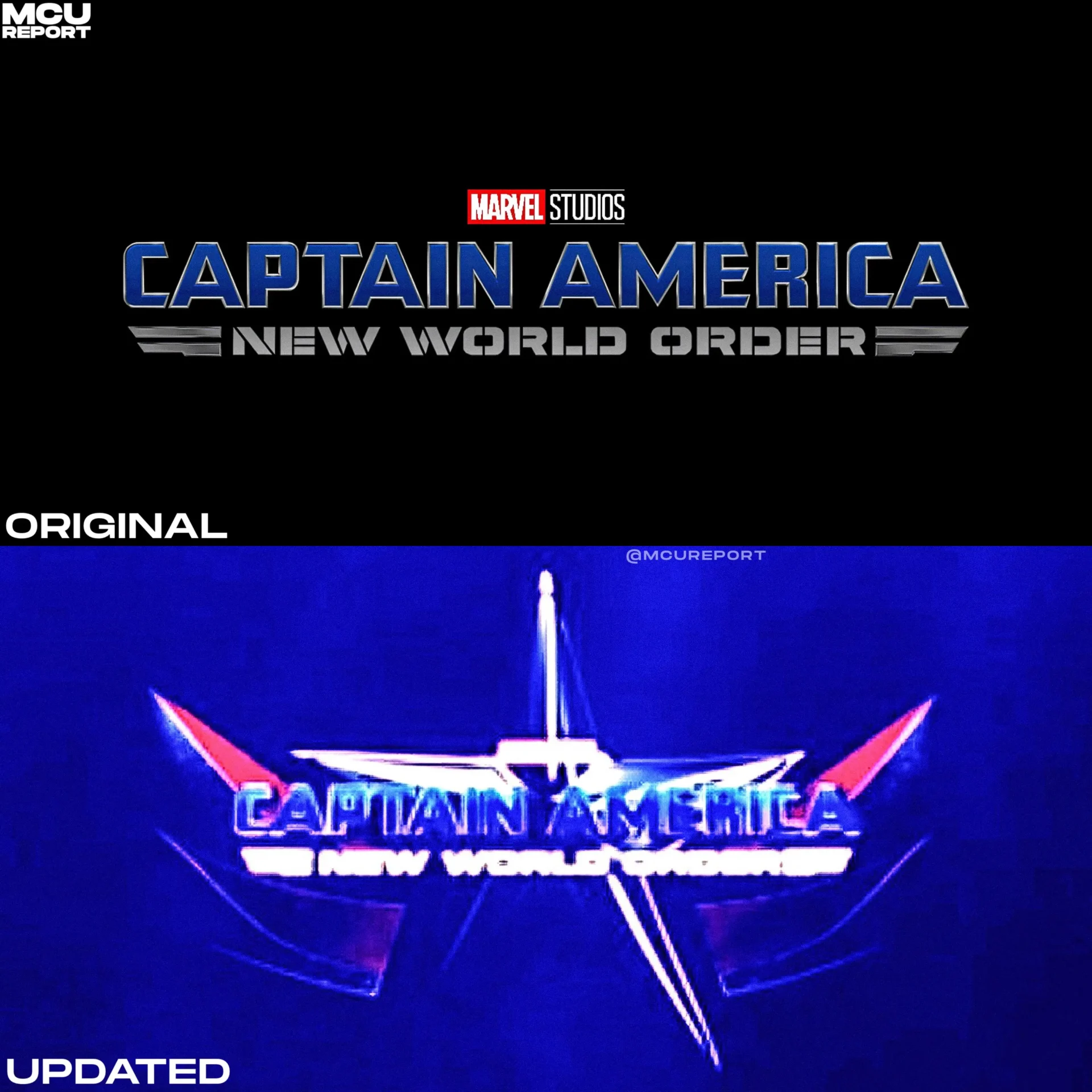Nova logo de Capitão América 4.