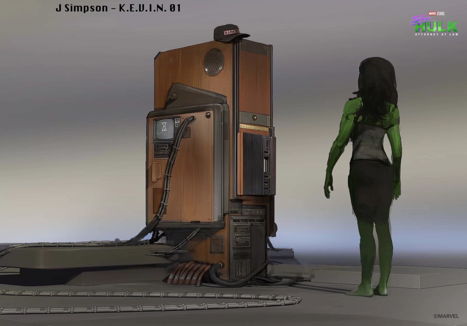 Mulher-Hulk: Artes revelam visuais descartados do K.E.V.I.N