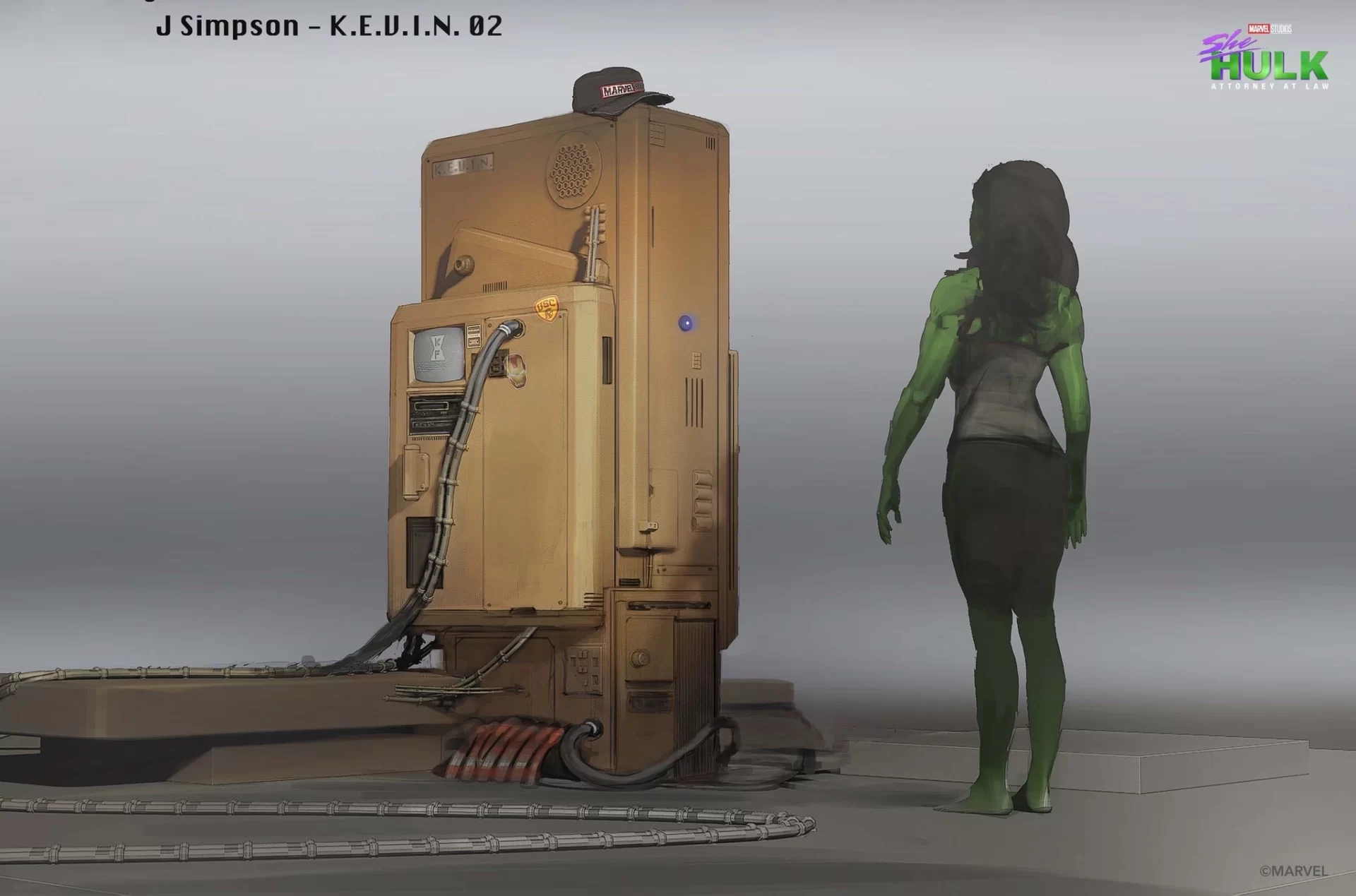 Mulher-Hulk: Artes revelam visuais descartados do K.E.V.I.N