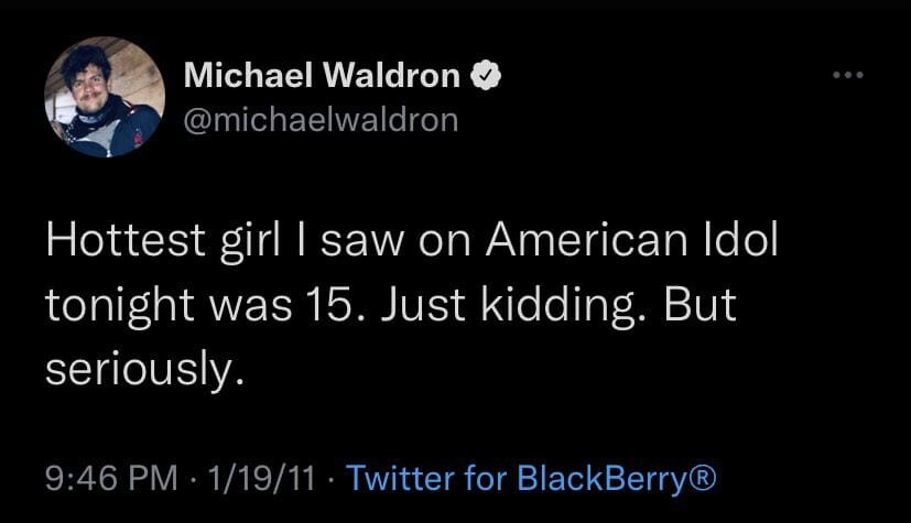 Michael Waldron - Tweets polêmicos