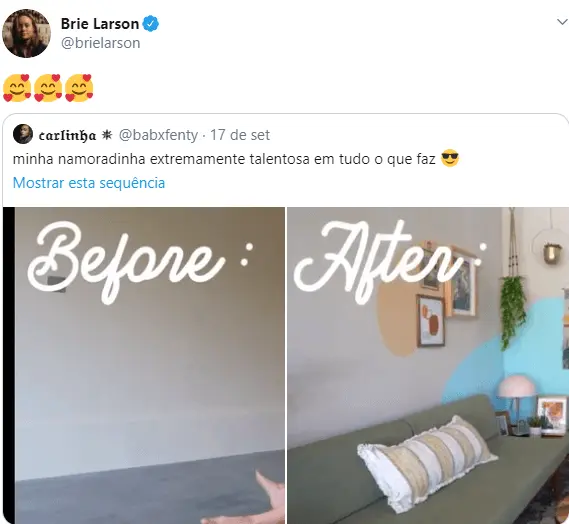 Brie Larson responded to a Brazilian fan.