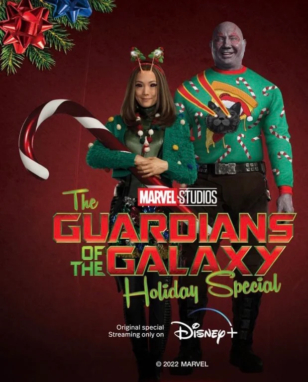 Mantis e Drax no Especial de Natal dos Guardiões da Galáxia.