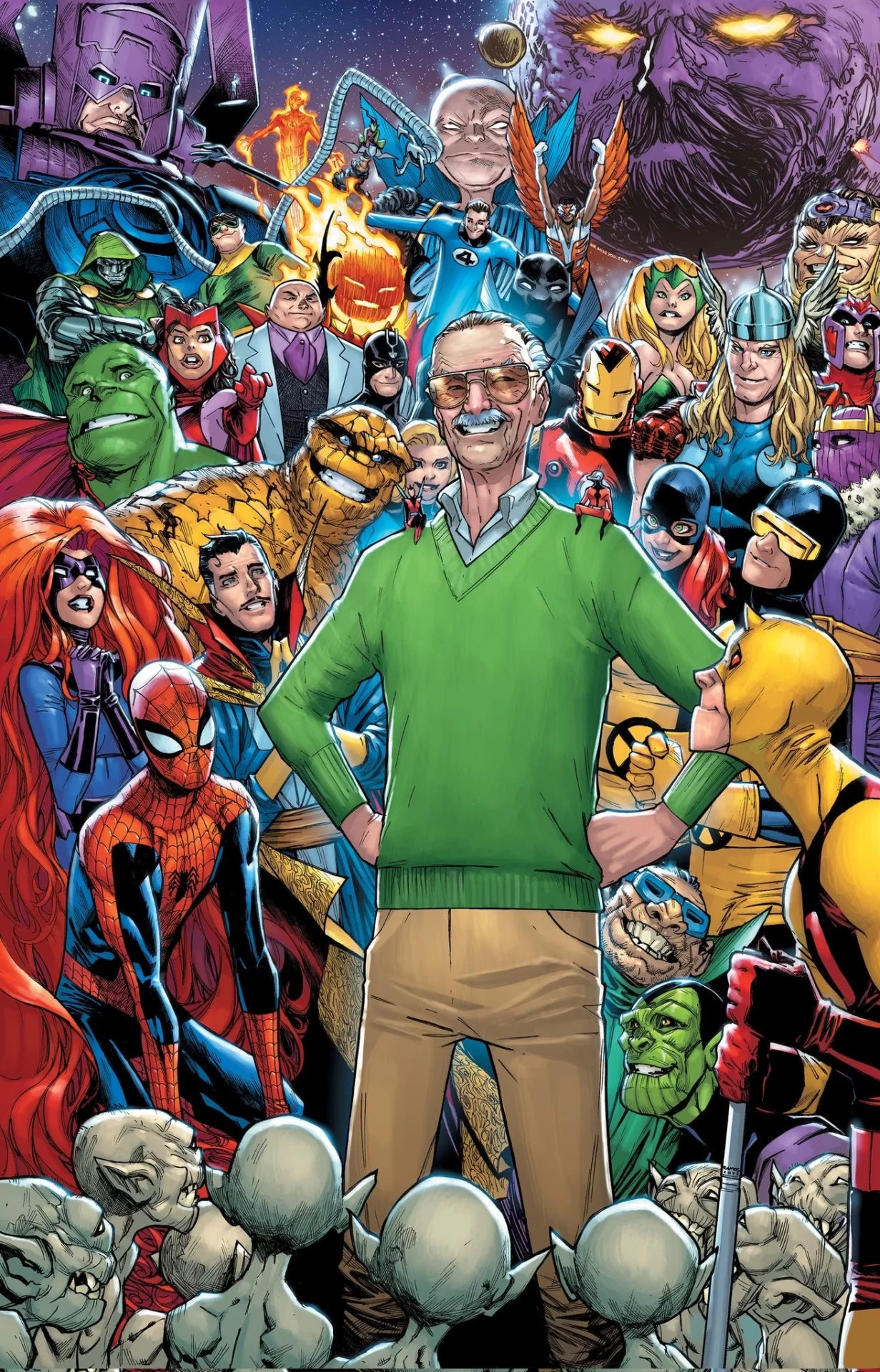 Heróis da Marvel se reúnem em homenagem ao aniversário de Stan Lee