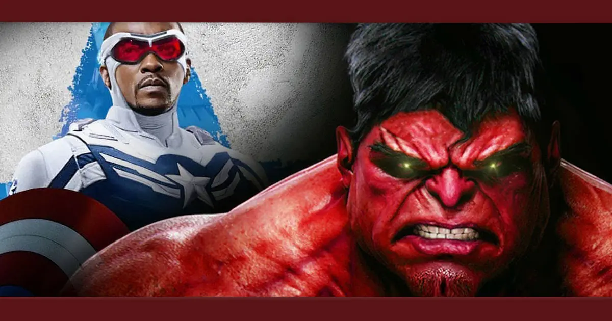  Nova foto de Capitão América 4 entrega sem querer o vilão Hulk Vermelho
