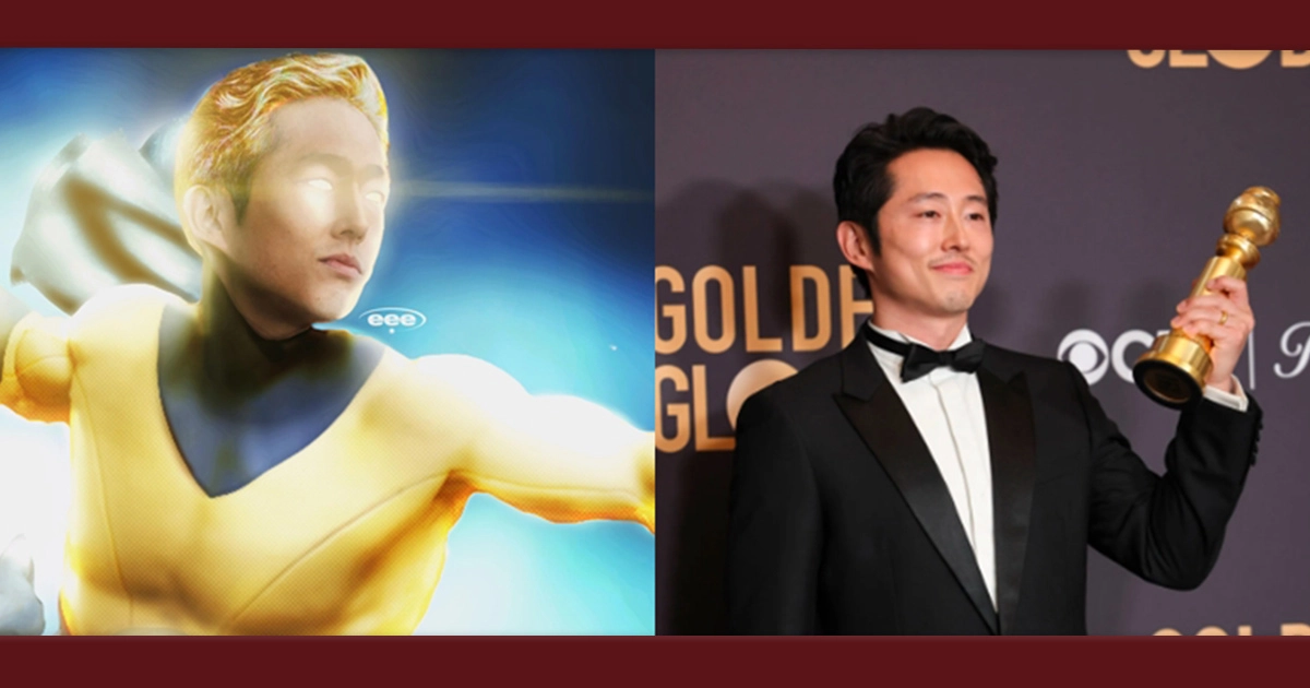  Após saída comemorada dos fãs da Marvel, Steven Yeun ganha prêmio no Globo de Ouro