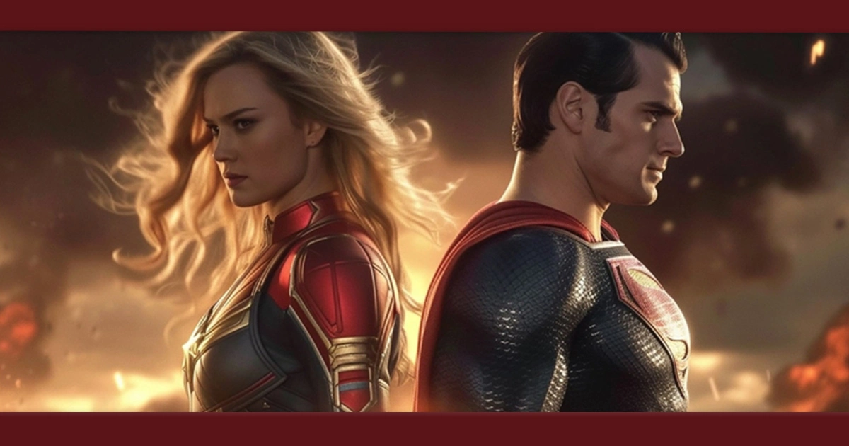  Capitã Marvel vs Superman: Imagem incrível reúne os heróis da Marvel e DC