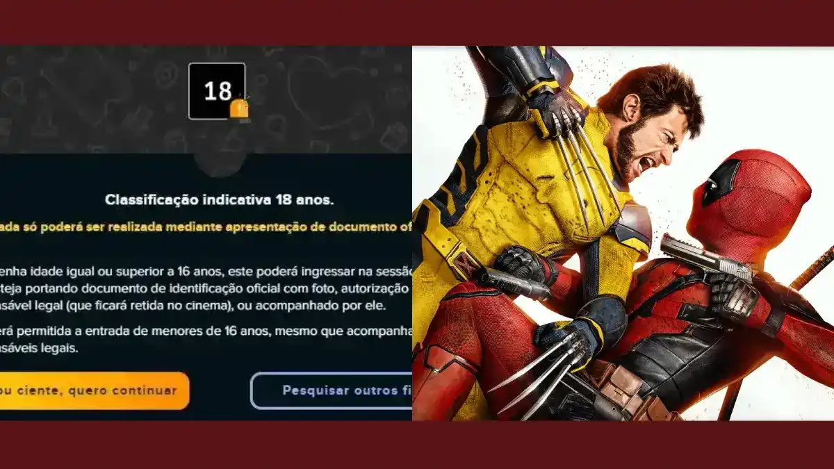 Abaixou? Site retira classificação de 18 anos para Deadpool & Wolverine