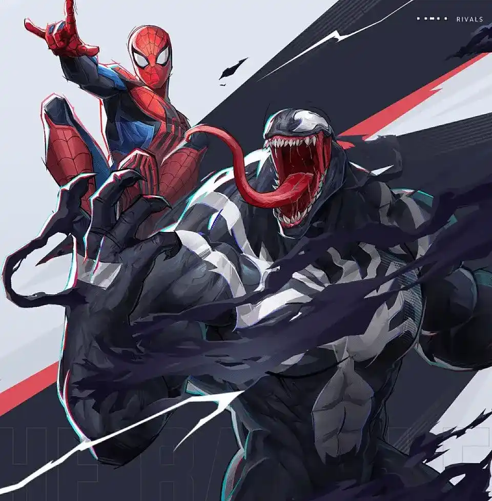 Homem-Aranha e Venom em Marvels Rivals