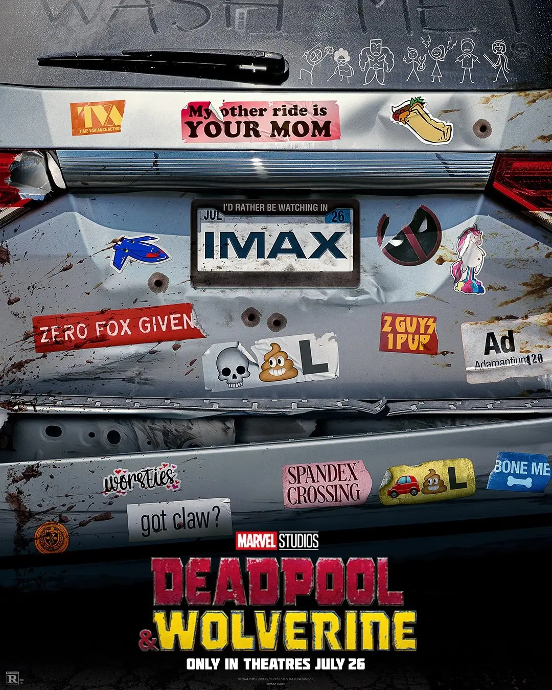 novo pôster imax de deadpool & wolverine