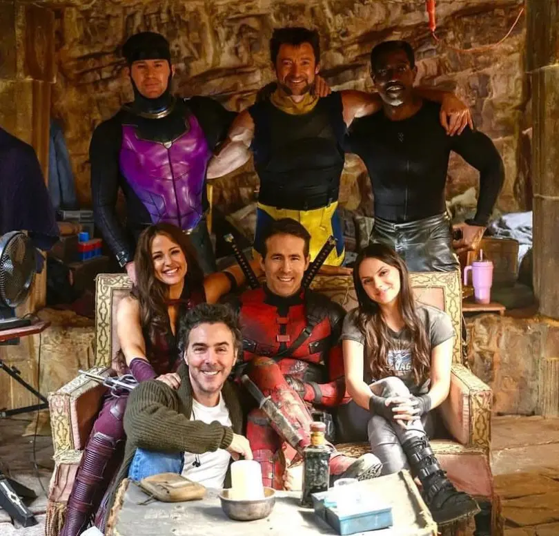 foto dos bastidores de deadpool & wolverine