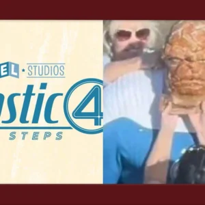 O Coisa nos sets de O Quarteto Fantástico