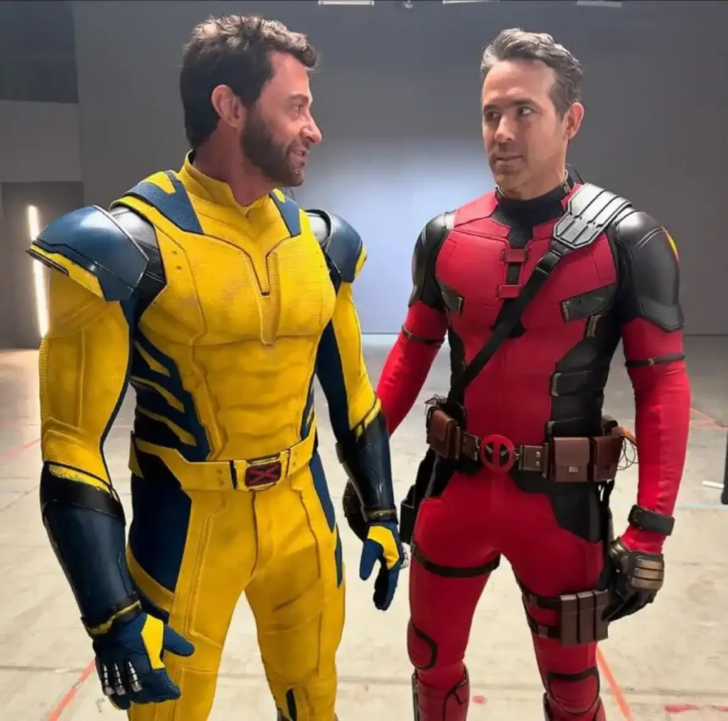 Hugh Jackman e Ryan Reynolds nos bastidores de Deadpool & Wolverine