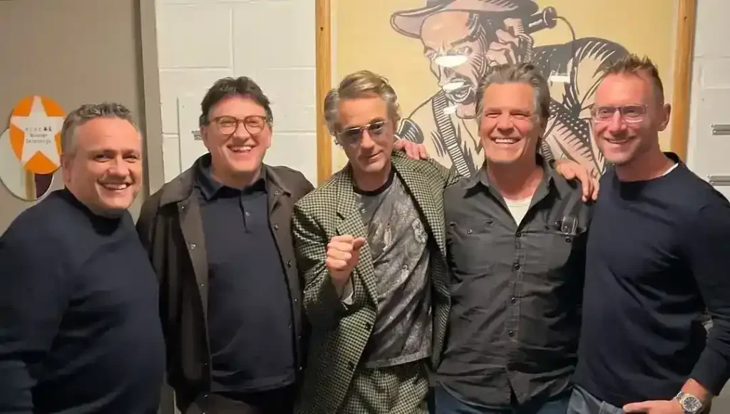 Foto com os Irmãos Russos, Josh Brolin e Robert Downey Jr.