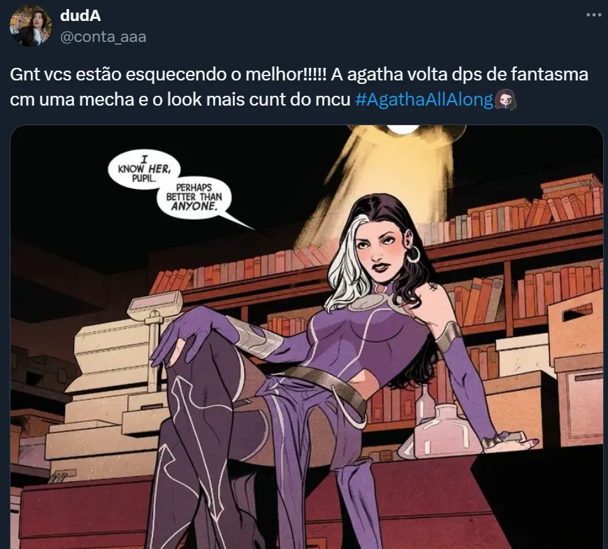 novo visual da agatha nos quadrinhos mcu