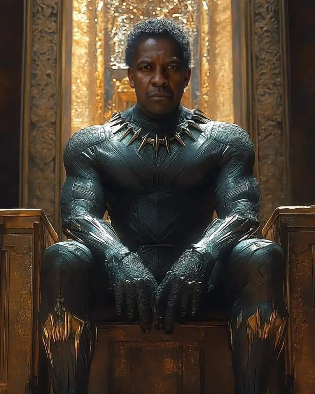 denzel washington como variante do t'challa em pantera negra 3