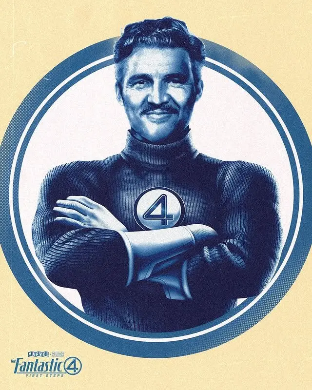 reed richards em pôster não oficial de quarteto fantástico