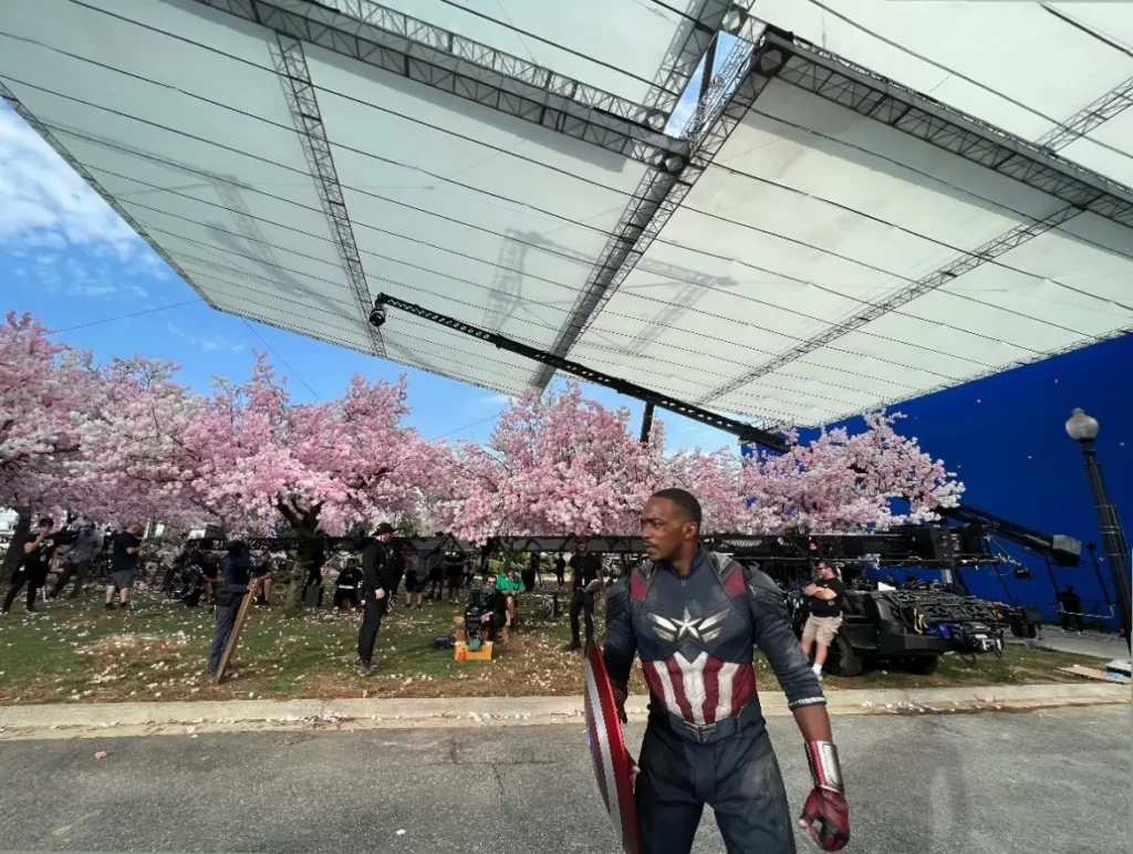 Foto dos sets de Capitão América 4
