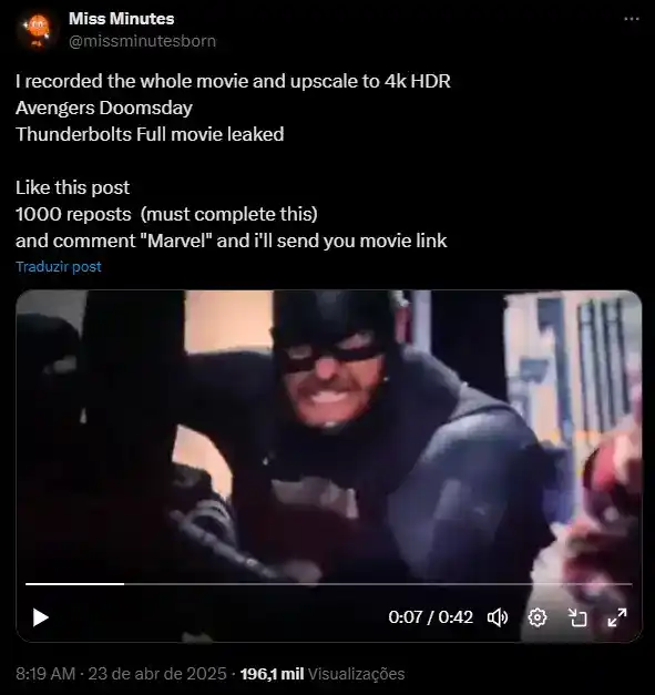Vazamento de Thunderbolts*