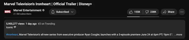 Trailer de Coração de Ferro no YouTube