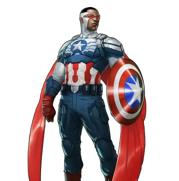 Capitão América: asas vermelhas e traje da série