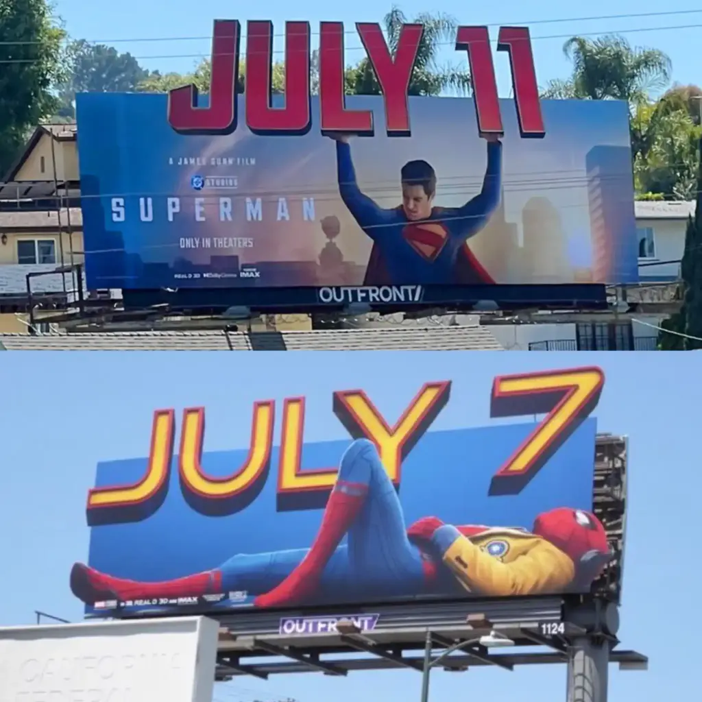 Banners de Superman e Homem-Aranha: De Volta ao Lar