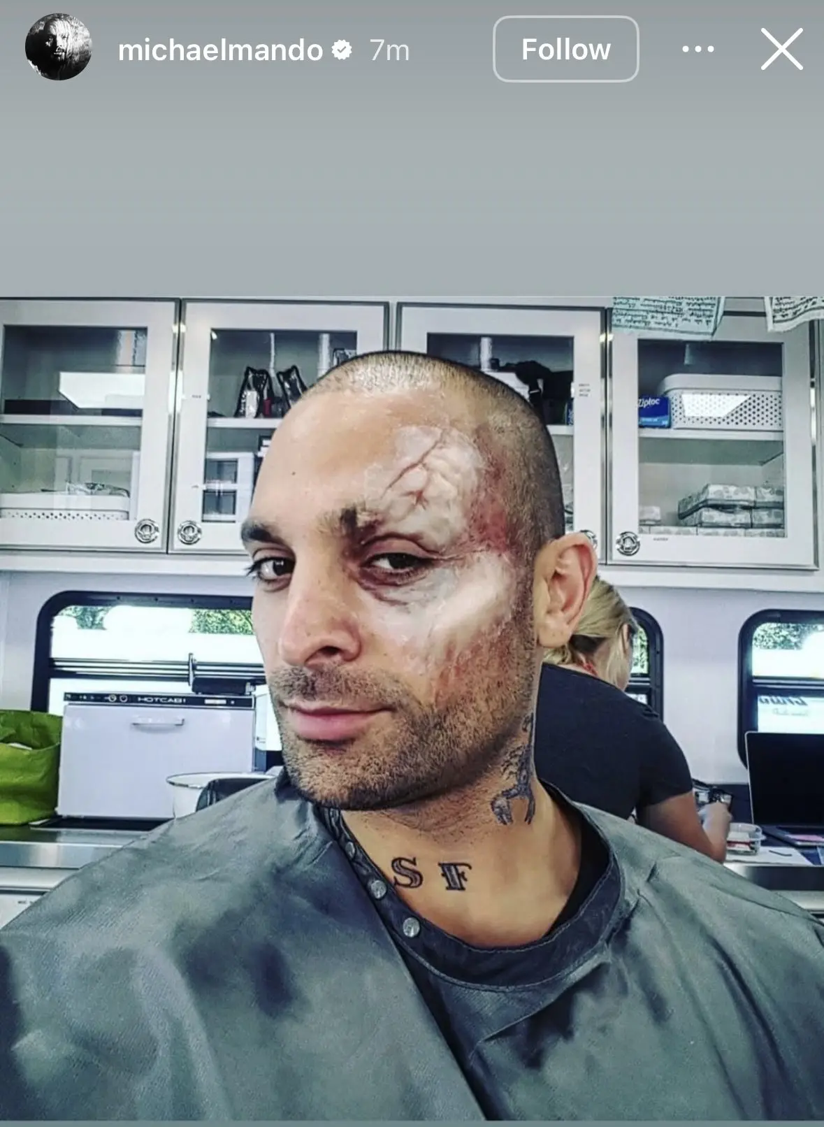 foto de bastidores do escorpião em homem-aranha 4