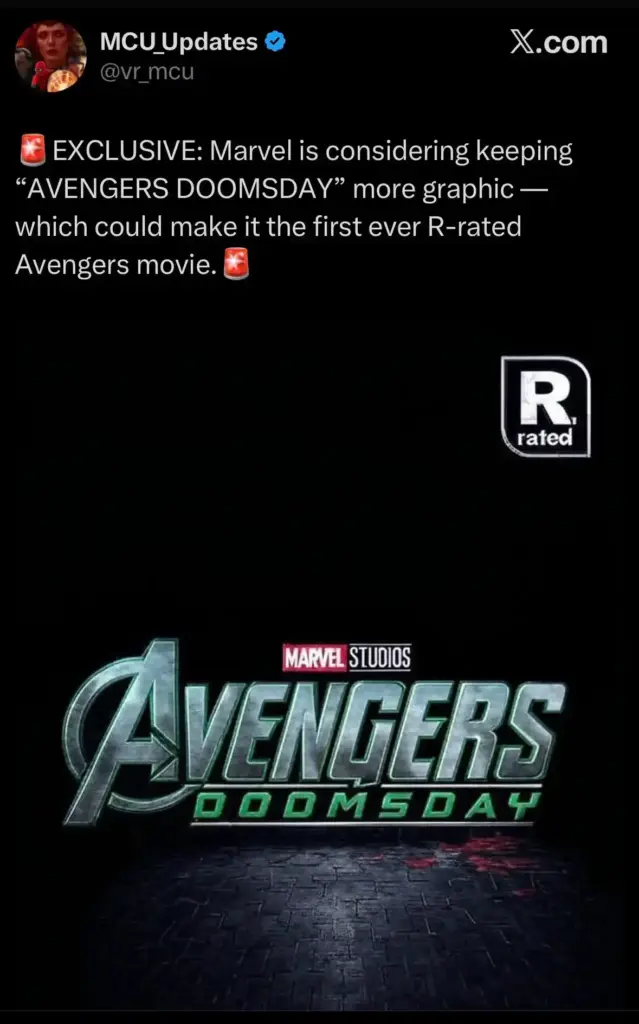 Vingadores: Doomsday para maiores de 18 anos