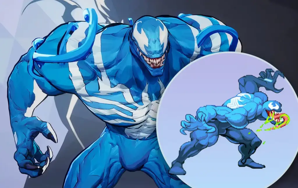 Venom Azul Comparação Marvel Vs Capcom 2