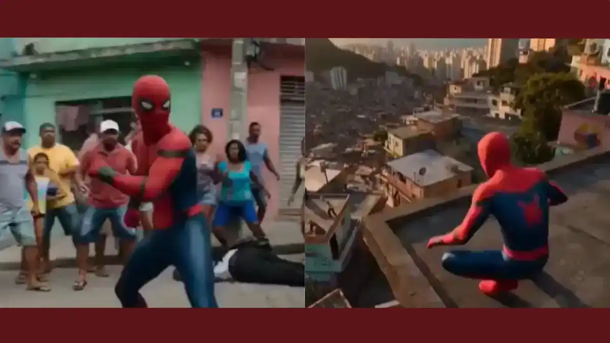 Homem-Aranha enfrenta bandidos em favela do Rio de Janeiro em vídeo incrível feito por IA