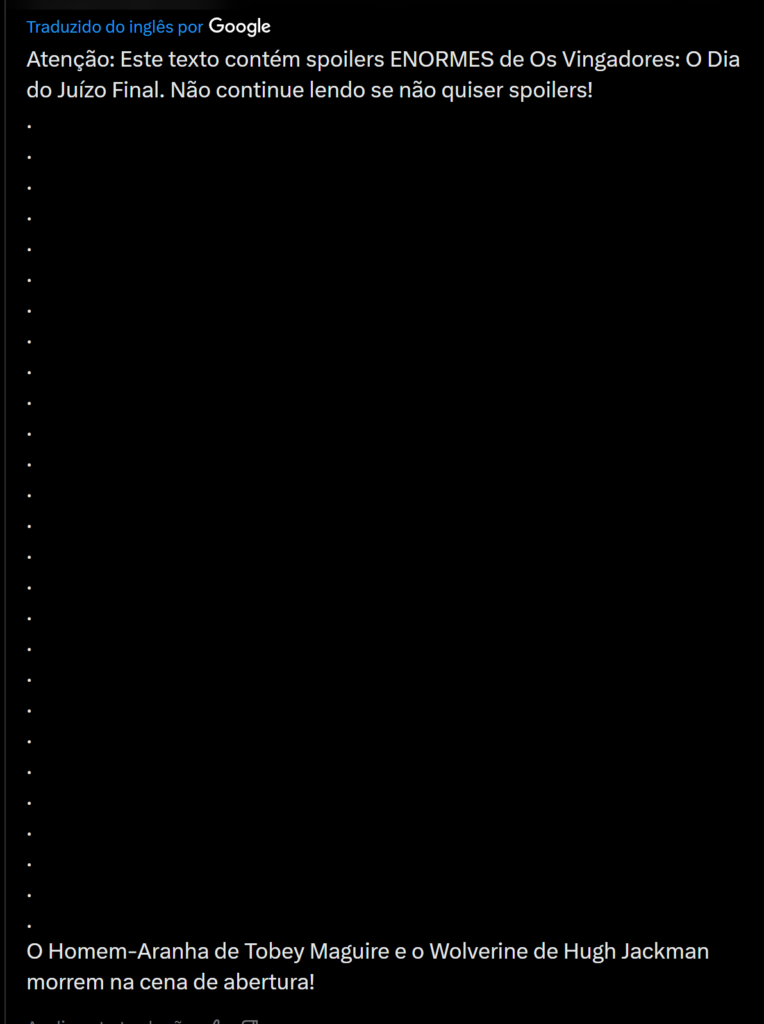 Vingadores 5 – Vaza destino terrível de Tobey Maguire