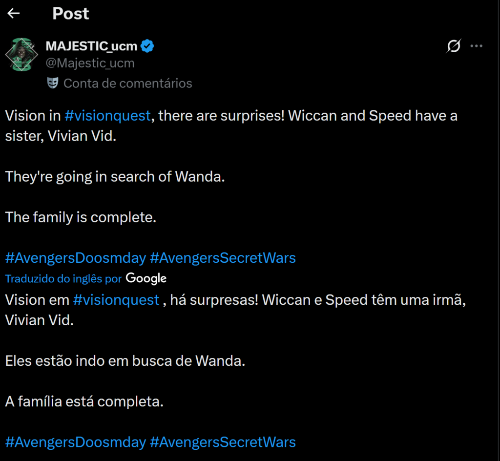 VisionQuest – Vaza o plano Feiticeira Escarlate