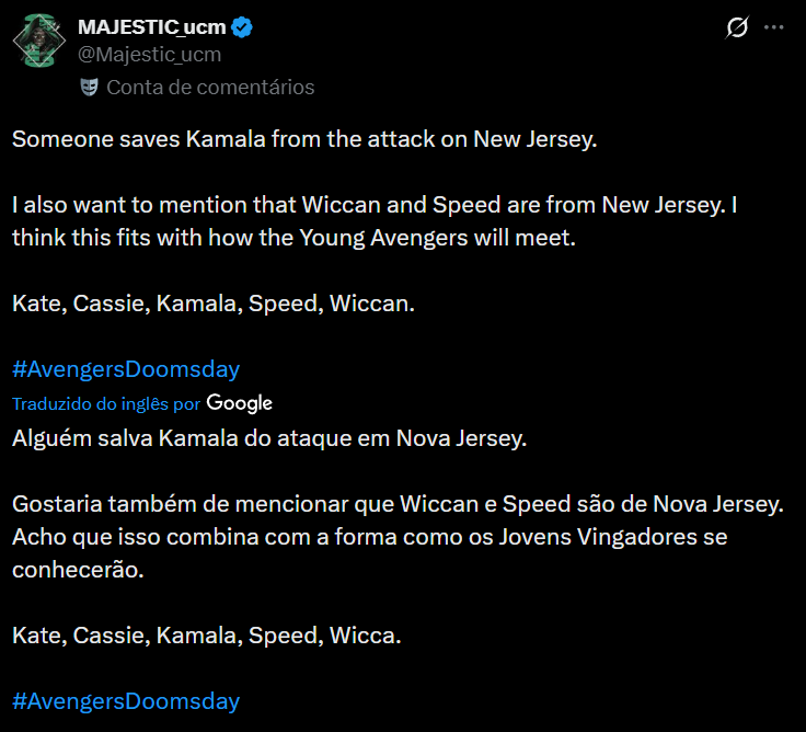 Jovens Vingadores irão se unir