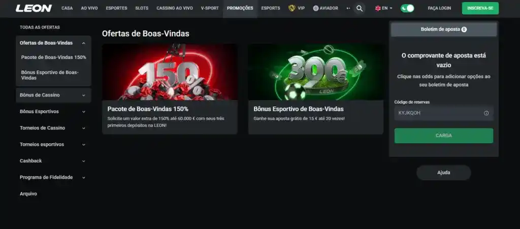 Leon Bet Bonus: Todas as Ofertas Disponíveis na Plataforma