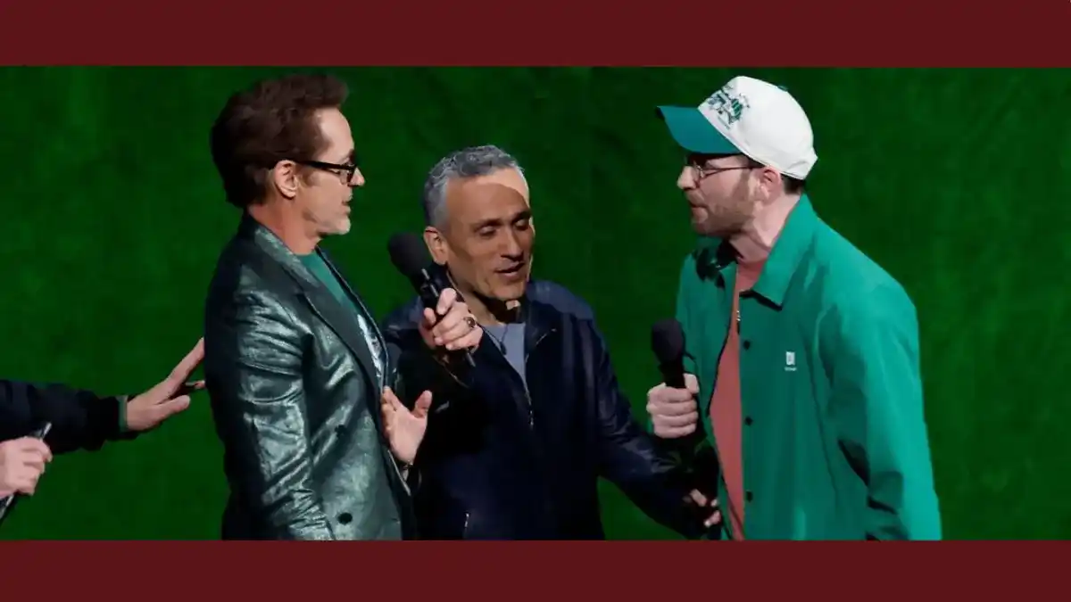 Vingadores Doomsday – Robert Downey Jr. e Chris Evans se estranham e precisam ser separados na CinemaCon; veja vídeo