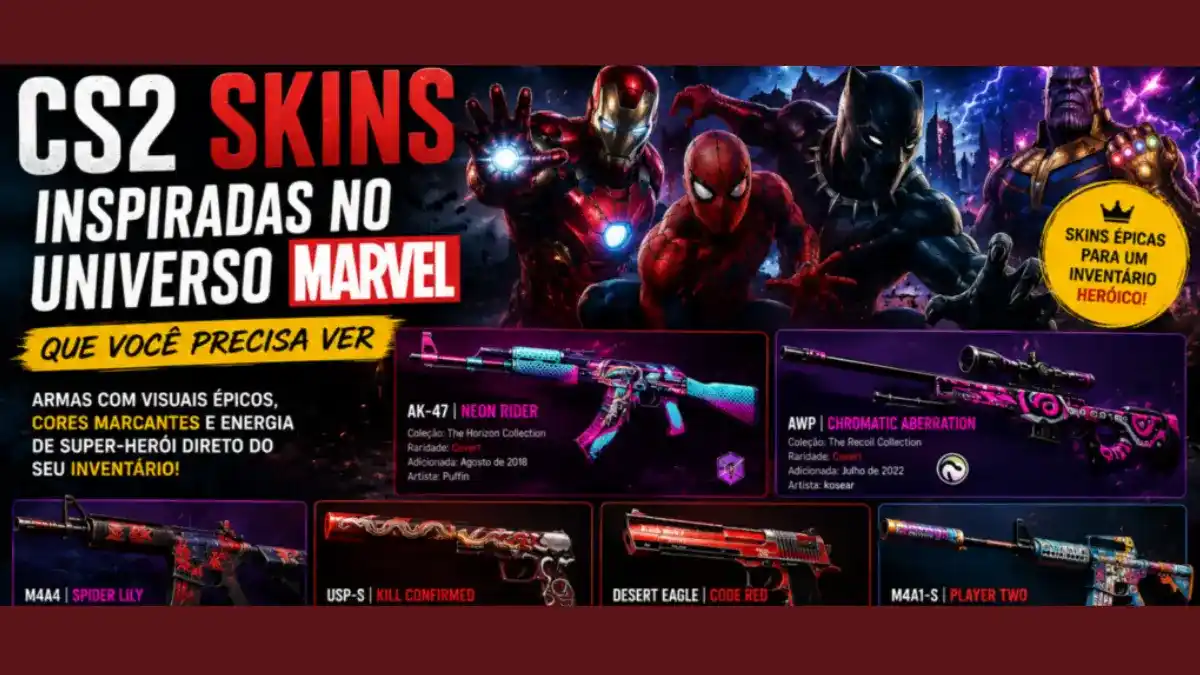 CS2 skins inspiradas no universo Marvel que você precisa ver