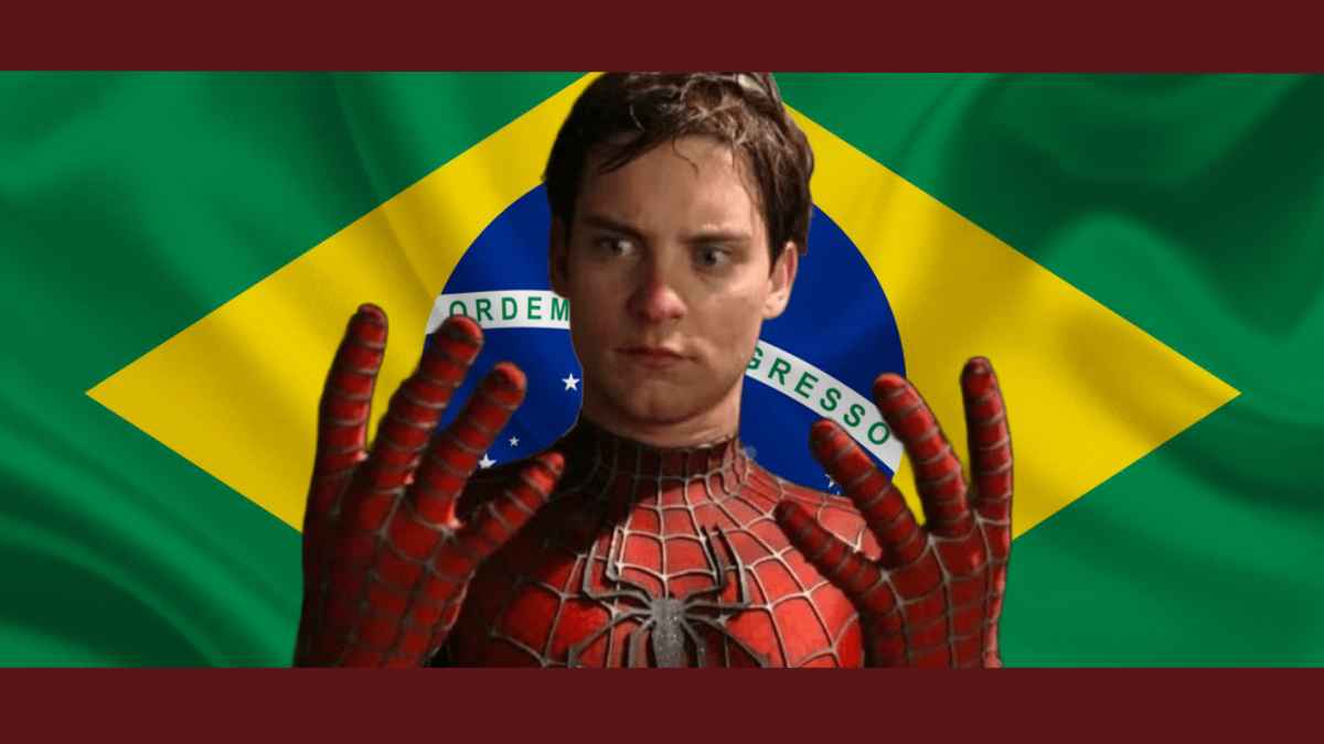 Tobey Maguire, o Homem-Aranha, é visto no jogo do Brasil x Noruega pela Copa do Mundo